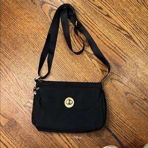 Baggallini Black Crossbody Bag with Gold Hardware